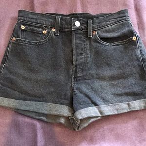 Cuffed High waisted Levi Buttonfly Shorts